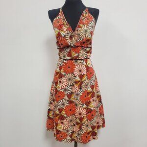 Vintage Apsara Womens Y2K Babydoll Psychedelic Dress Free Size Floral Hippie